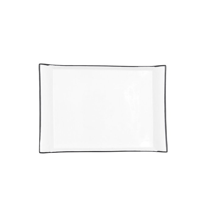 Quid Plat Gastro Black 26x18 cm (6 Unités) Porcelaine
