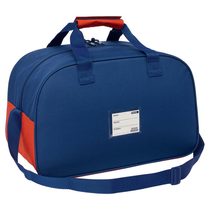 SAFTA Sac de sport Mamma Mia Super Mario Bros avec bandoulière ajustable et compartiment principal à double fermeture éclair - 40x23x24 cm