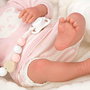 Muñecas Arias - Poupée reborn Adriana, poupée lestée avec couverture et tétine, taille 40 cm, produit en espagnol