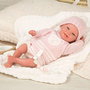 Muñecas Arias - Poupée reborn Adriana, poupée lestée avec couverture et tétine, taille 40 cm, produit en espagnol