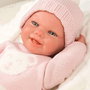Muñecas Arias - Poupée reborn Adriana, poupée lestée avec couverture et tétine, taille 40 cm, produit en espagnol