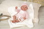 Muñecas Arias - Poupée reborn Adriana, poupée lestée avec couverture et tétine, taille 40 cm, produit en espagnol