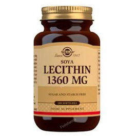 SOLGAR Lecitina de Soja 1360mg, 180 perlas