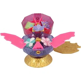 Taldec Funlockets - Boîte à bijoux secrète Cristal rose enfant avec plus de 20 surprises, bijoux et autocollants - À partir de 4 ans