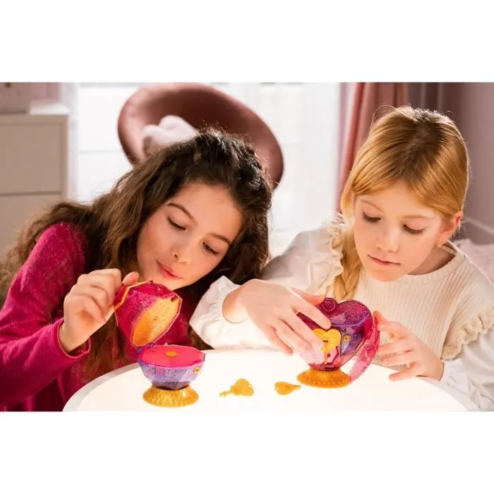 Taldec Funlockets - Boîte à bijoux secrète Cristal rose enfant avec plus de 20 surprises, bijoux et autocollants - À partir de 4 ans