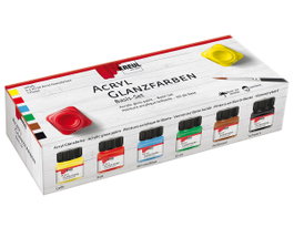 Kreul Set de 6 peintures acryliques brillantes 20ml