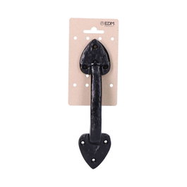 Edm Tirador de puerta en fer forgé, 210 mm, noir forge