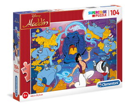 Clementoni SuperColor Puzzle Aladdin 104 Pièces - Puzzle Enfant Unisexe à Partir de 6 Ans