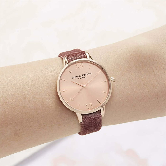 Olivia Burton OB16DE03 Montre Analogique Violette et Dorée