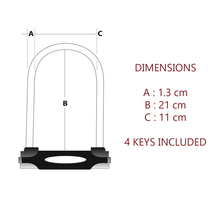 Master Lock 8195EURDPRO Cadenas en U avec manille en acier 11 cm Master Lock 8195EURDPRO Cadenas en U avec manille en acier 11 cm