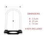 Master Lock 8195EURDPRO Cadenas en U avec manille en acier 11 cm