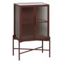 BigBuy Home Vitrine avec Double Porte en Cristal Tuile Verre Fer