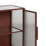 BigBuy Home Vitrine avec Double Porte en Cristal Tuile Verre Fer