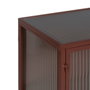 BigBuy Home Vitrine avec Double Porte en Cristal Tuile Verre Fer