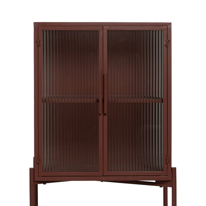 BigBuy Home Vitrine avec Double Porte en Cristal Tuile Verre Fer BigBuy Home Vitrine avec Double Porte en Cristal Tuile Verre Fer