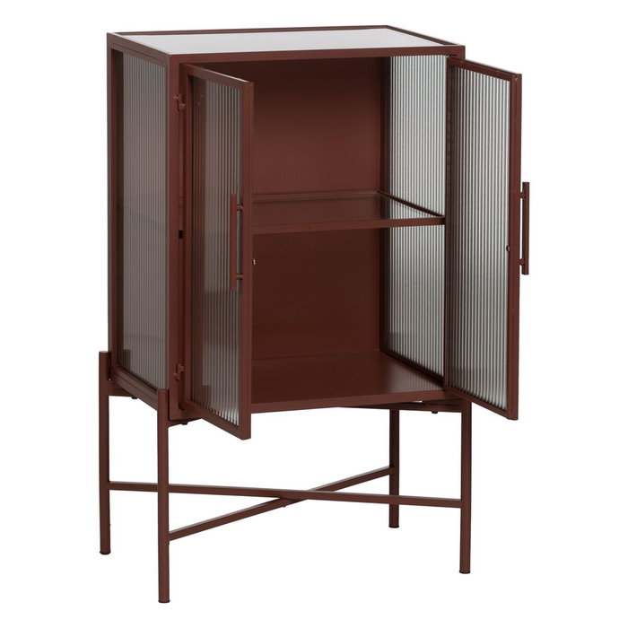 BigBuy Home Vitrine avec Double Porte en Cristal Tuile Verre Fer BigBuy Home Vitrine avec Double Porte en Cristal Tuile Verre Fer