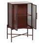 BigBuy Home Vitrine avec Double Porte en Cristal Tuile Verre Fer