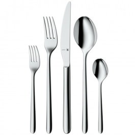 WMF Set de Couverts Flame Plus 30 Pièces, Cromargan protect, Argent