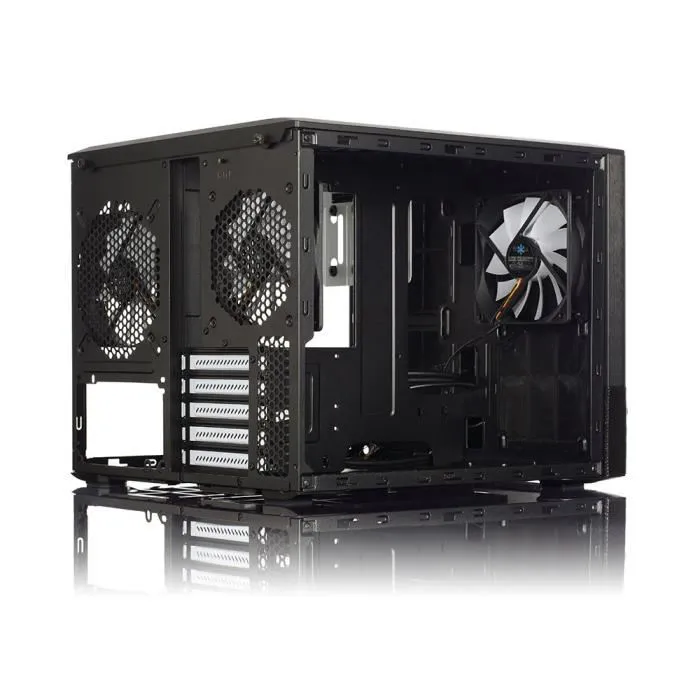 Fractal Design FD-CA-NODE-804-BL-W Node 804 - Boîtier PC Micro-ATX/Mini-ITX Noir avec Watercooling, 8 Baies HDD/SSD et Ventilateurs Silencieux