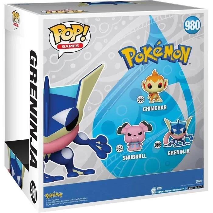 Funko - Figurine POP Jumbo Pokémon - Amphinobi #980 - 25 cm - Type Eau/Ténèbres