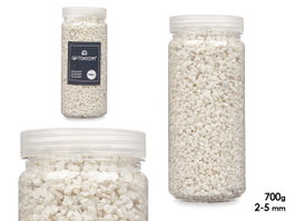GIFTDECOR Bote Piedra 2-5 mm Métallisée Blanc