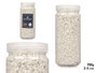 Giftdecor Bocal à pierres blanches métallisées 2-5 mm 700 g 6.5 x 15.8 x 6.5 cm (Set de 12)