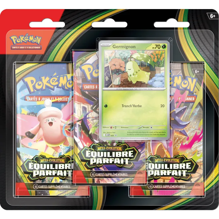 Pokémon - Extension Mégas - Équilibre Parfait - Pack de 3 boosters ME03