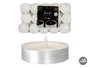 Acorde Lot de 30 bougies chauffe-plat blanches 3H 18x2x11 cm (Set de 24)
