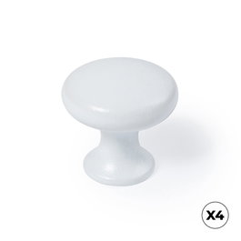 Rei Poignée de meuble modèle 760 zamak blanc mat Ø20 x 20 mm blister 4 pièces