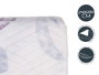 Giftdecor Colcha de Lit Réversible 240x260 cm Damassé Blanc et Violet 100% Polyester (Set de 6)