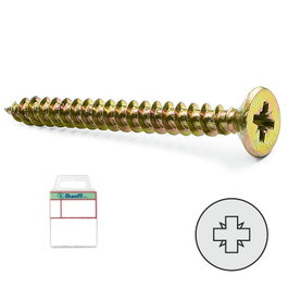 DUVER Blister de vis à bois tête plate Pozidrive 35 mm x 4,5 mm