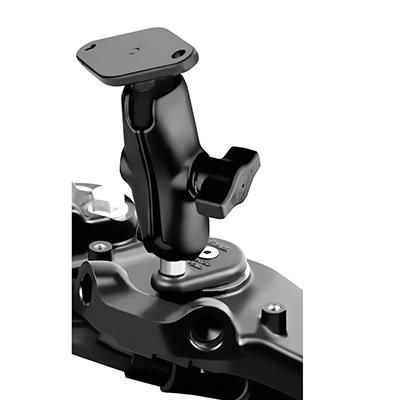 RAM Mounts B-176U Support double boule pour fourche de moto, base diamant compatible AMPS, diamètre 12-33mm
