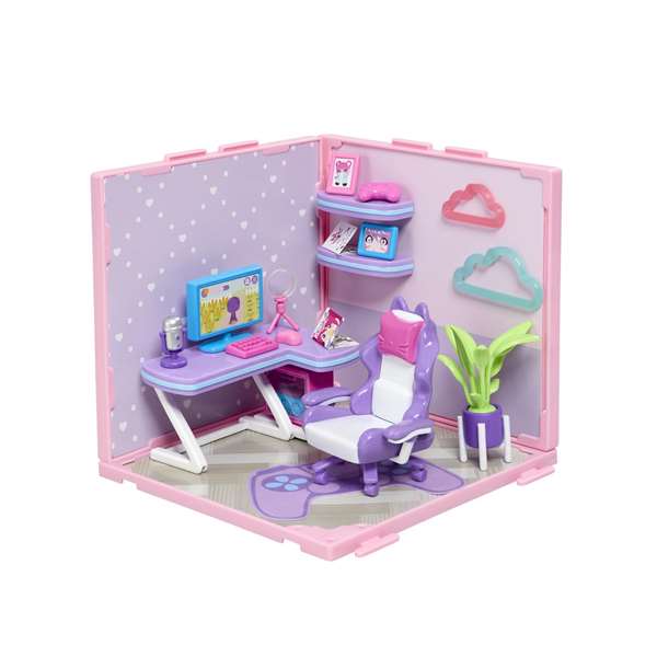 Bizak Kit Créatif Design Ta Salle Gamer Suite Spaces - 20 Accessoires, 2 Papiers Muraux, 1 Papier de Sol - Version Espagnole