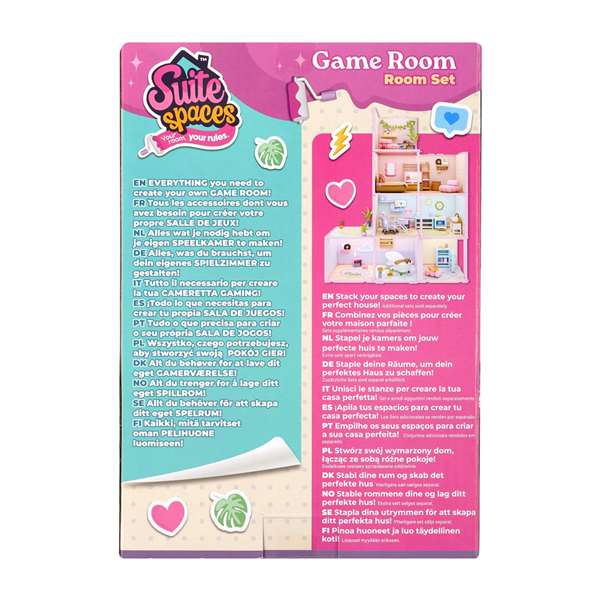Bizak Kit Créatif Design Ta Salle Gamer Suite Spaces - 20 Accessoires, 2 Papiers Muraux, 1 Papier de Sol - Version Espagnole