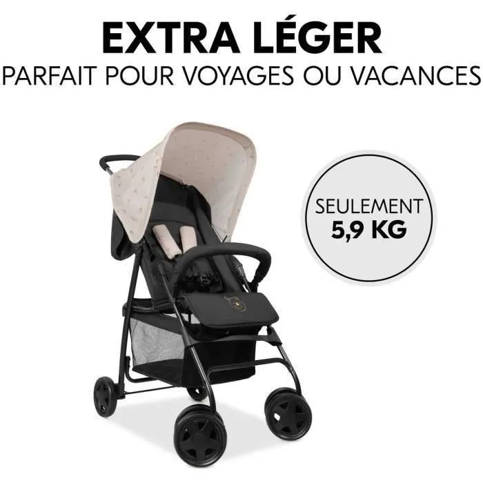 Hauck - Poussette canne SPORT pliable inclinable motif Minnie - Dossier inclinable, harnais 5 points, panier XL, 4 roues pivotantes, 0-15 kg