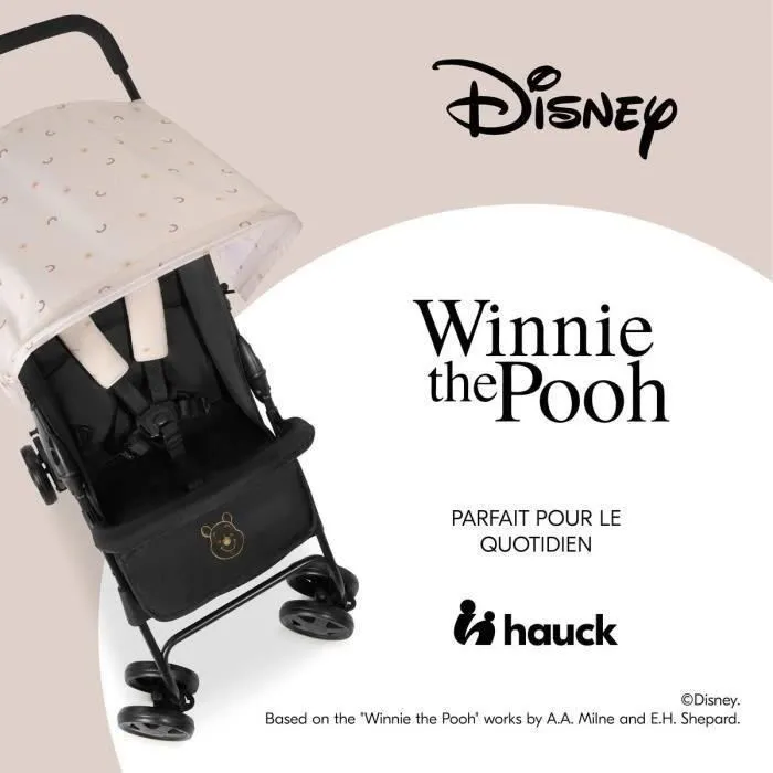 Hauck - Poussette canne SPORT pliable inclinable motif Minnie - Dossier inclinable, harnais 5 points, panier XL, 4 roues pivotantes, 0-15 kg