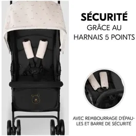 Hauck - Poussette canne SPORT pliable inclinable motif Minnie - Dossier inclinable, harnais 5 points, panier XL, 4 roues pivotantes, 0-15 kg