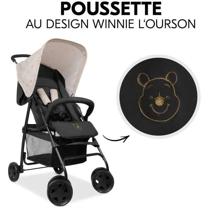 Hauck - Poussette canne SPORT pliable inclinable motif Minnie - Dossier inclinable, harnais 5 points, panier XL, 4 roues pivotantes, 0-15 kg