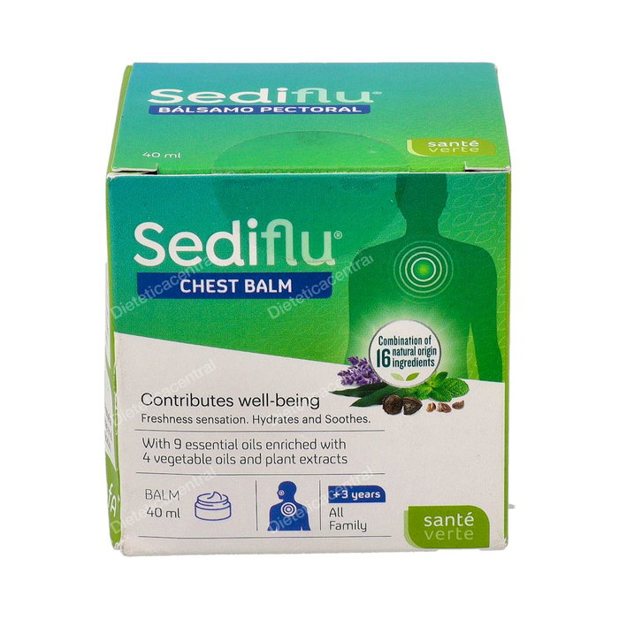 SANTE VERTE Sediflu Baume pectoral pour la toux, 40 ml SANTE VERTE Sediflu Baume pectoral pour la toux, 40 ml