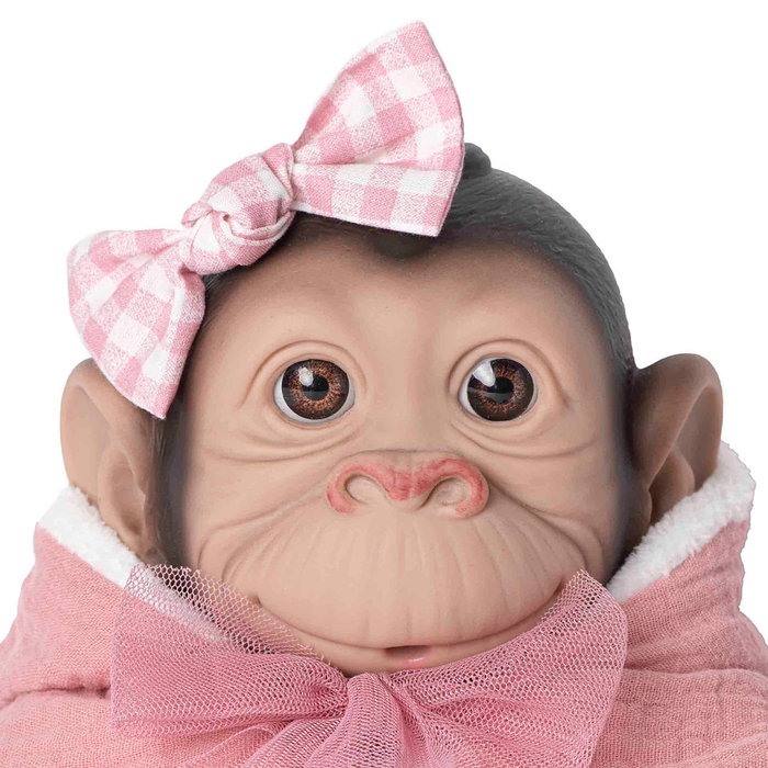 Rosa Toys Mon reborn avec robe à carreaux 35 cm 3342 poupée vinyle articulée