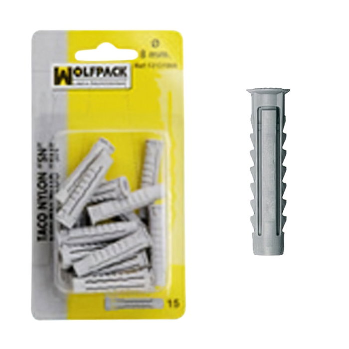 WOLFPACK LINEA PROFESIONAL Blister cheville en nylon SN 10 mm (10 unités) WOLFPACK LINEA PROFESIONAL Blister cheville en nylon SN 10 mm (10 unités)