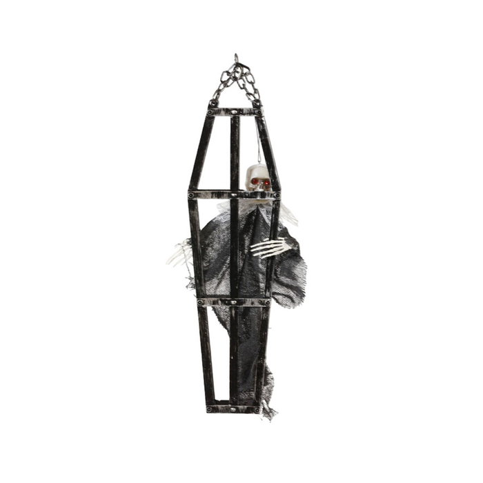 BigBuy Home Décoration d'Halloween Squelette en Cage 40 x 13 cm