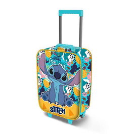 Karactermania Valise à roulettes souple enfant Lilo et Stitch 3D - 52x33x17 cm (Cabine) - 2 roues, poignée réglable