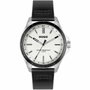 HUGO Montre 1530325 pour Homme en Cuir Noir et Acier Argenté