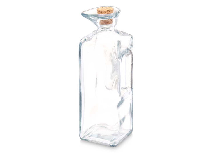 Vivalto Aceitera en verre carrée avec anse et bouchon liège 330 ml 6x19x6 cm (Set de 24) Vivalto Aceitera en verre carrée avec anse et bouchon liège 330 ml 6x19x6 cm (Set de 24)