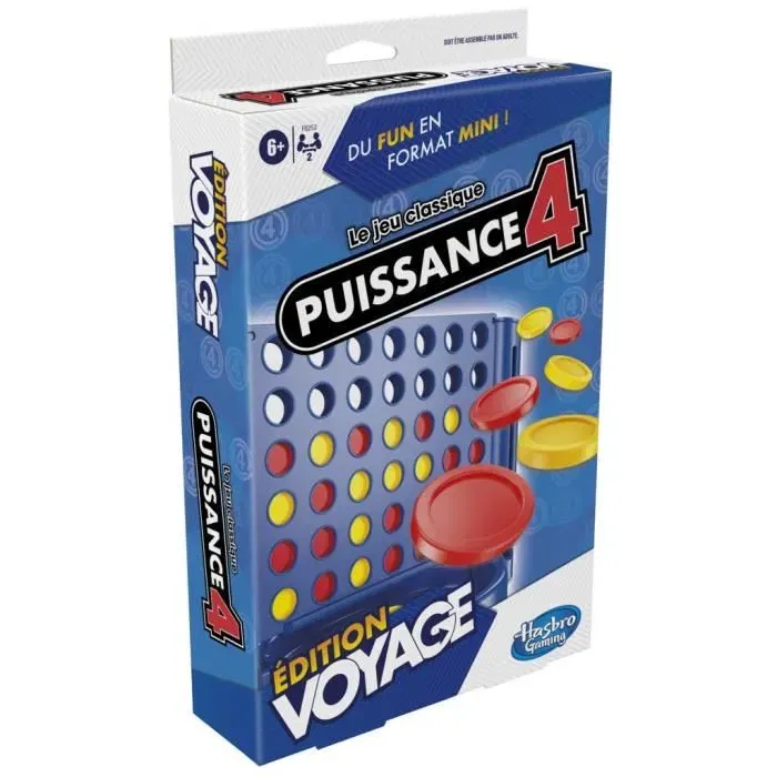 Hasbro Gaming Puissance 4 Voyage - Jeu de société portable pour 2 joueurs, à partir de 6 ans Hasbro Gaming Puissance 4 Voyage - Jeu de société portable pour 2 joueurs, à partir de 6 ans