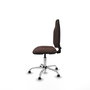PIQUERAS Y CRESPO Chaise de bureau Algarra en similicuir marron foncé avec piètement chromé sans roulettes