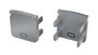 KIMERA-HELSE Profilé Aluminium Anodisé Argent avec Diffuseur Opal et Bouchons 2,02 m