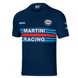 Sparco T-Shirt Martini-R S01274MRBM5XXL Taille XXL Bleu Marine Coton Élasthanne