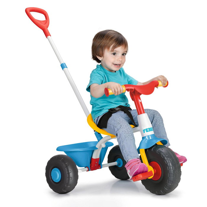 Feber Baby Trike 8/12810 - Tricycle bébé avec structure métallique, ceinture de sécurité, poignée réglable et benne basculante - À partir de 12 mois Feber Baby Trike 8/12810 - Tricycle bébé avec structure métallique, ceinture de sécurité, poignée réglable et benne basculante - À partir de 12 mois
